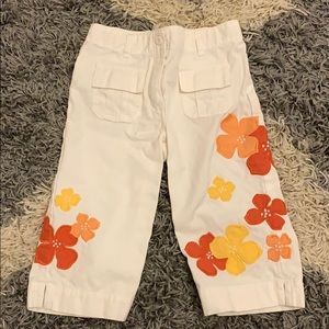 Janie and Jack 3T white floral pants